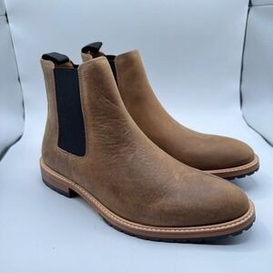 Nisolo Marco Everyday Chelsea Boot Tobacco Leather 10.5 Pull-On Water Resistant